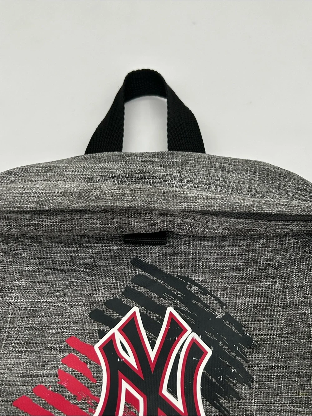 New Era Gray Backpack with Red & Black NY Logo